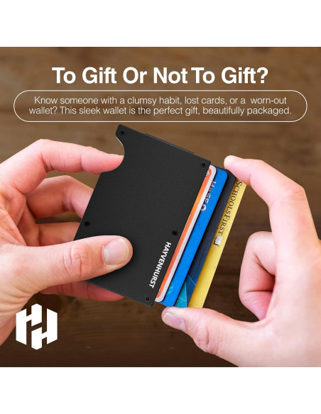 Billetera Hayvenhurst para hombres - Delgada y RFID Negro