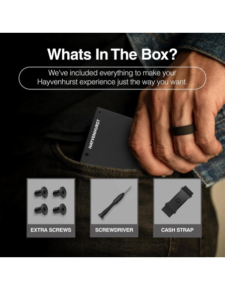 Billetera Hayvenhurst para hombres - Delgada y RFID Negro