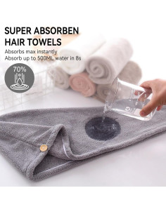 Toalla de Microfibra para Cabello Wetore 65x25 cm Negra 2