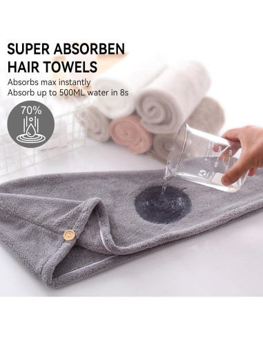 Toalla de Microfibra para Cabello Wetore 65x25 cm Negra