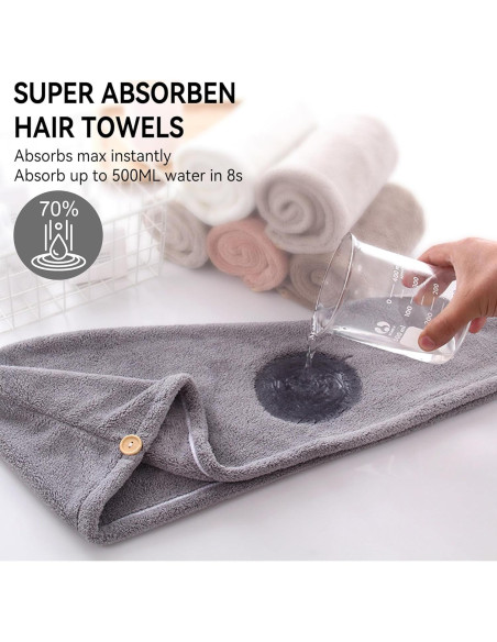 Toalla de Microfibra para Cabello Wetore 65x25 cm Negra