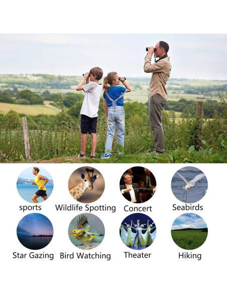 Binoculares compactos POLDR 12X25 para observación