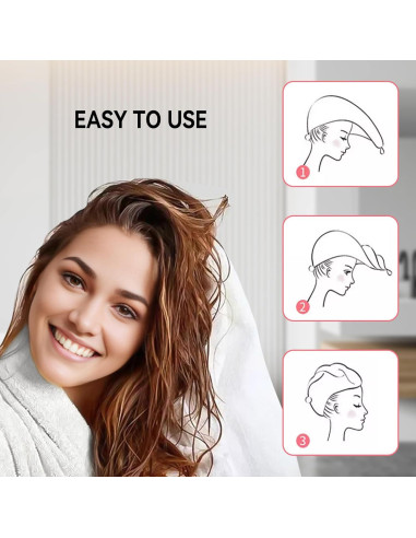 Toalla de Microfibra para Cabello Wetore 65x25 cm Negra