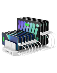 Estación de Carga Unitek 96W 10 Puertos USB Carga Rápida