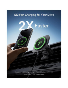 Cargador Inalámbrico Magnético para Coche ESR Qi2 15W Negro 2