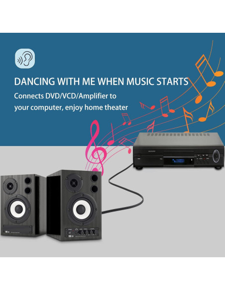 Cable Splitter RCA Macho a 2 Machos Devinal 1m Baño de Oro