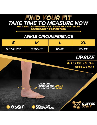 Faja de Compresión para Tobillo CopperJoint Unisex - Pequeño