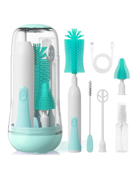 Limpiador Eléctrico de Botellas Duoffanny Verde 9 en 1 Limpiador Eléctrico de Botellas Duoffanny Verde 9 en 1