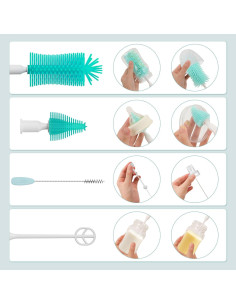 Limpiador Eléctrico de Botellas Duoffanny Verde 9 en 1 2