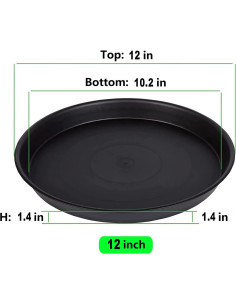 Paquete de 4 bandejas de goteo para plantas NABAOXUN 30 cm 2