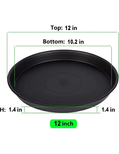 Paquete de 4 bandejas de goteo para plantas NABAOXUN 30 cm
