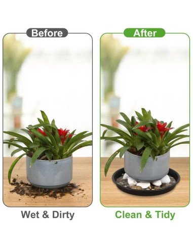 Paquete de 4 bandejas de goteo para plantas NABAOXUN 30 cm