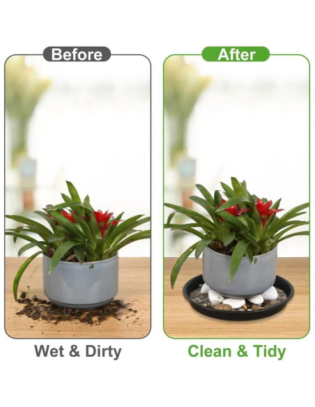 Paquete de 4 bandejas de goteo para plantas NABAOXUN 30 cm