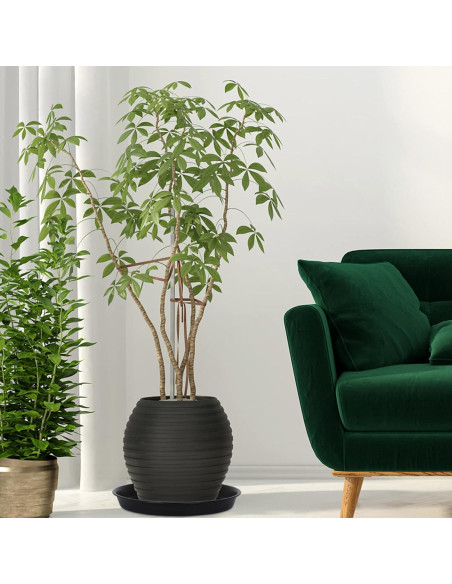 Paquete de 4 bandejas de goteo para plantas NABAOXUN 30 cm