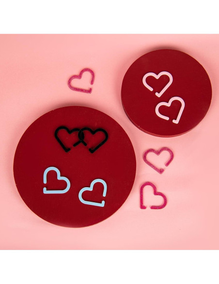 16 Marcadores de Bebida Reutilizables Corazón Mooliynsur