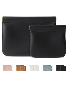 Paquete de 2 Bolsas de Maquillaje MEIBOOCH - Cuero de Superfibra