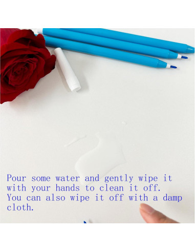 10 Marcadores de Tela Azules Lavables Mijianchuiyan 81.9g