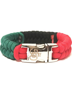Pulsera de Supervivencia Paracord Tru550 Bandera Afroamericana 2