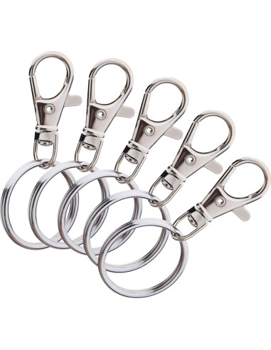 Ganchos giratorios de metal Hapeper 60 piezas para DIY