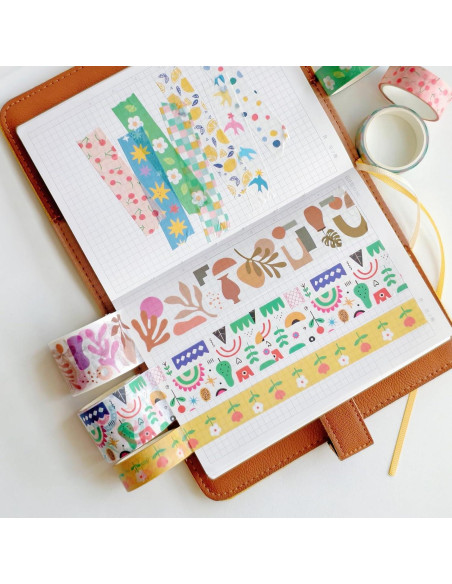 38 Rollos de Cinta Washi Bomichi para Scrapbooking y Manualidades