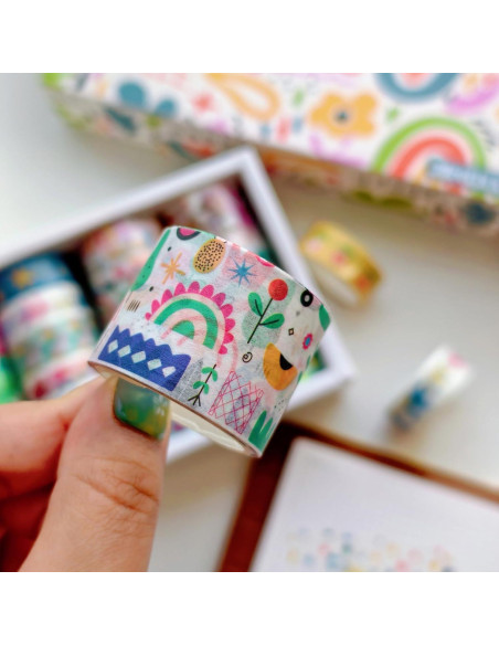 38 Rollos de Cinta Washi Bomichi para Scrapbooking y Manualidades