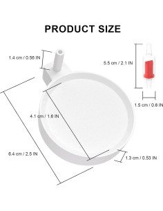 Disco de Piedra de Aire WTMCC 5 cm - Difusor de Oxígeno para Acuarios 2