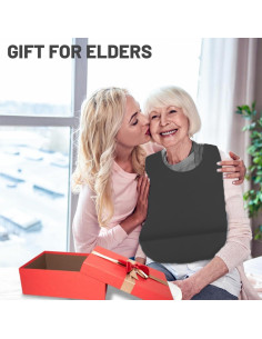 Babero Ajustable de Silicona para Adultos - Unisex Negro 2