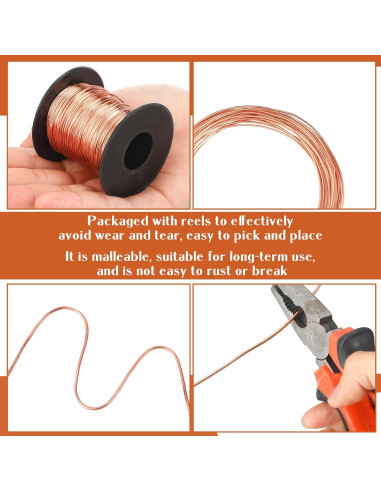 Alambre de Cobre 30.48m 16 AWG Therwen para Manualidades