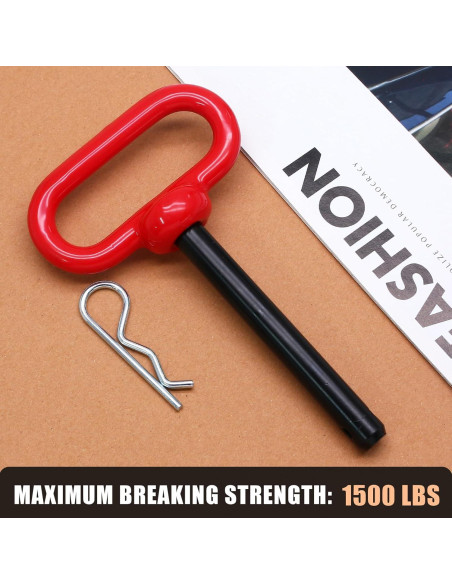 Pasador de Enganche para Remolque Qjaiune 1.27 x 9.21 cm Rojo