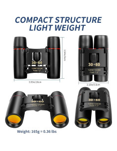 Binoculares Compactos QICBIUD 12x30 para Adultos y Niños 2