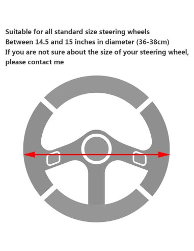Cubierta de Volante MRTIOO de Terciopelo Negro 38 cm con Cristales