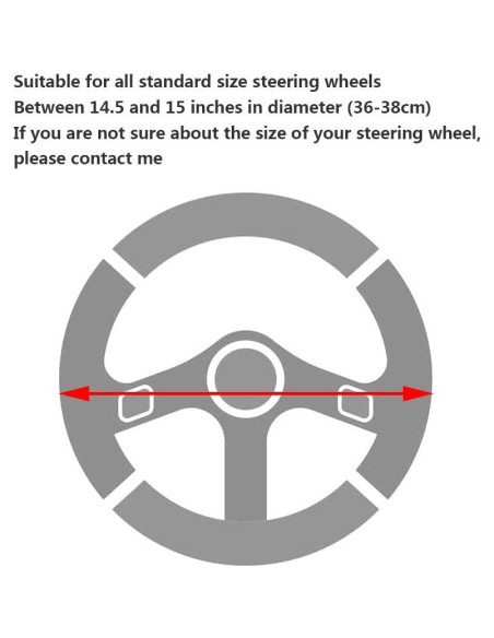 Cubierta de Volante MRTIOO de Terciopelo Negro 38 cm con Cristales