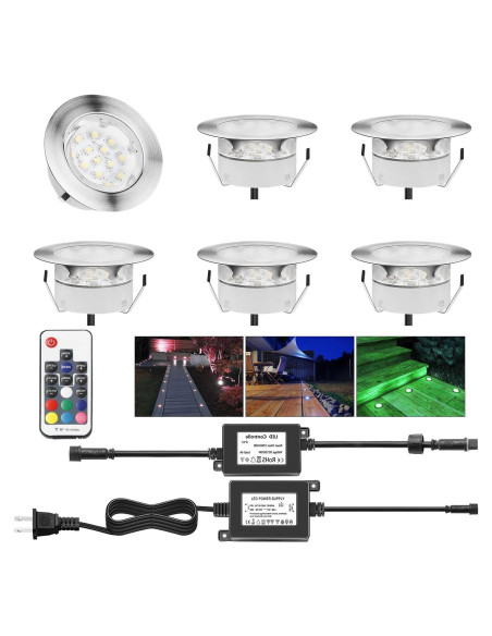 Kits de luces LED empotradas RGB YZGWZLD 6 paquetes 5.99 cm
