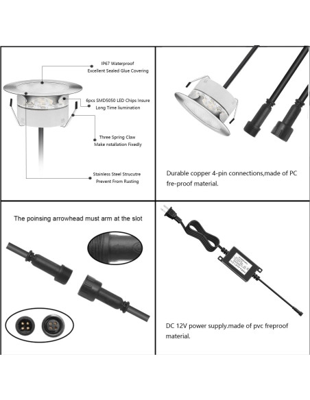 Kits de luces LED empotradas RGB YZGWZLD 6 paquetes 5.99 cm