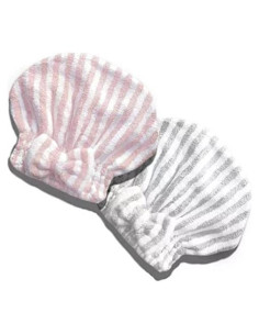Gorro de Toalla Microfibra SportMore 2 Unidades Rosa Gris