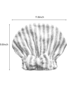 Gorro de Toalla Microfibra SportMore 2 Unidades Rosa Gris 2