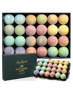 Set de 24 Bombas de Baño de Lujo Aqua Elegante para Hombres