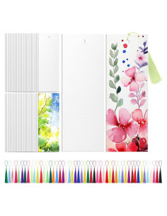 100 Marcadores en Blanco de Papel Acuarela Skyygemm 14x5cm