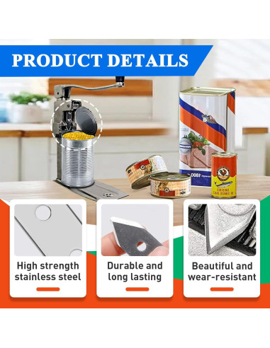 Cuchillas de Reemplazo para Abrelatas HAVANSIDY 2 Pcs Acero Inoxidable