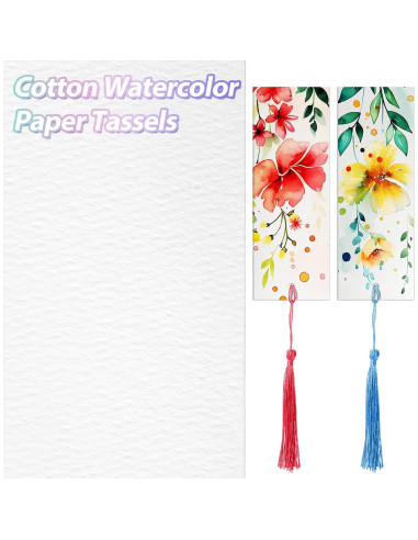 100 Marcadores en Blanco de Papel Acuarela Skyygemm 14x5cm