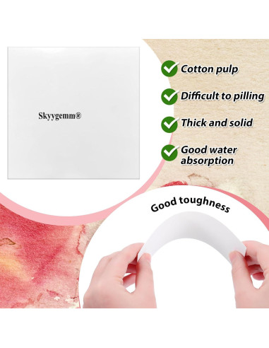 100 Marcadores en Blanco de Papel Acuarela Skyygemm 14x5cm