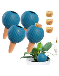 Juego de 4 Esferas de Riego Eusbon 14oz Azul para Plantas