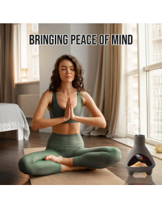 Soporte de Palo Santo BENEONY UMAIL Cerámica Gris 16.5x13.5cm 2