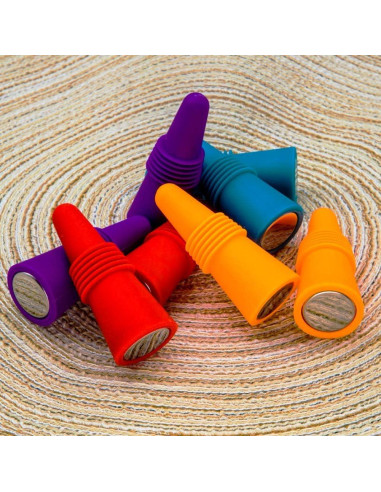 10 Tapones de Silicona para Vino CNYMANY - Reutilizables y Antideslizantes