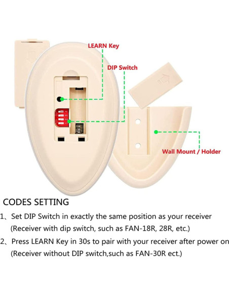 Control Remoto para Ventilador de Techo Allen+Roth 35T Control Remoto para Ventilador de Techo Allen+Roth 35T