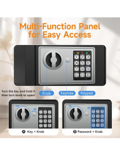 Caja Fuerte Pequeña PATRON con Código y Llaves 2.34 kg 2