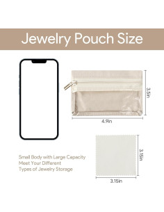 12 Bolsas de Joyería Transparentes Hoohnnaa con Paños de Pulido 2