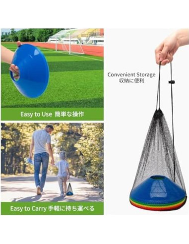 Conos de Entrenamiento BiAnYC 25 Pcs para Fútbol y Deportes
