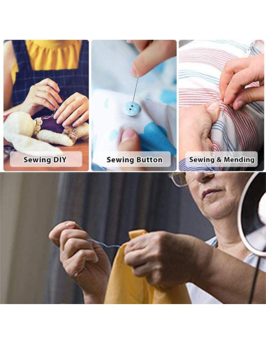 Kit de Costura Portátil 128 Piezas Bordado Vintage Verde