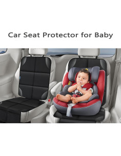 Protector de Asiento de Coche Psumuabrre Negro para Niños y Mascotas 2
